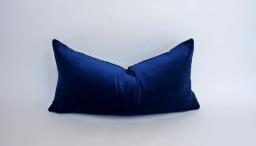 sapphire blue velvet pillow case // rectangle velvet cushion | Pillows by velvet + linen