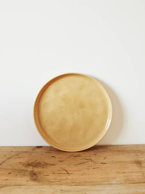 Set of 2 Small Plates in Dijon | Dinnerware by Barton Croft. Item made of stoneware works with country & farmhouse & japandi style