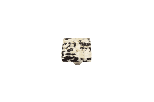 Pebbles Black Speckle Square Knob | Hardware by Windborne Studios. Item made of glass