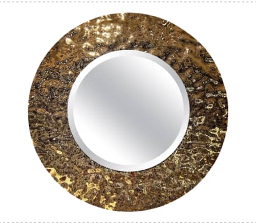 Circle Vento Gold Mirror | Decorative Objects by PlusObject