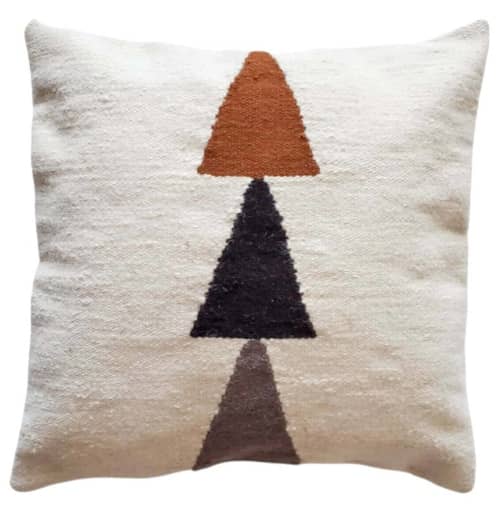Bloom Handwoven Wool Decorative Throw Pillow Cover | Cushion in Pillows by Mumo Toronto. Item composed of fabric