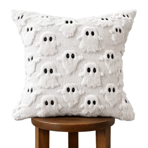 Spooky Ghost Pillow Cover | Pillows by Busa Designs