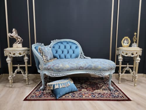 Duck egg blue online chaise lounge