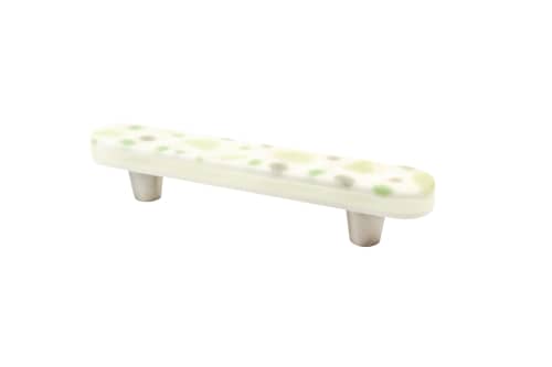 Terrazzo Tea Green 4" CC Oblong Pull | Hardware by Windborne Studios. Item made of synthetic