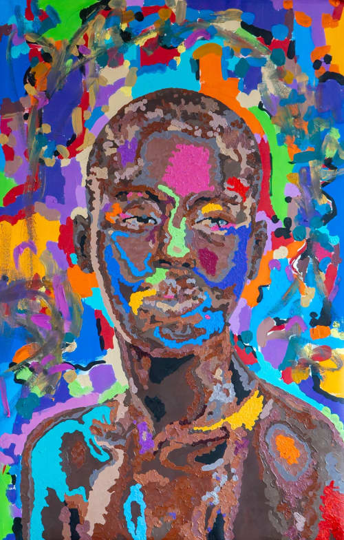 Mosadi wa Lefatlha (Bald Woman) by Donald Masoga | Drawings by Hae Art Collective LLC