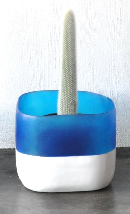 Cuadrado Duo Grand Vessel | Planter in Vases & Vessels by Tina Frey. Item made of synthetic