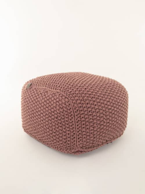Square pouf | Pillows by Anzy Home. Item composed of cotton