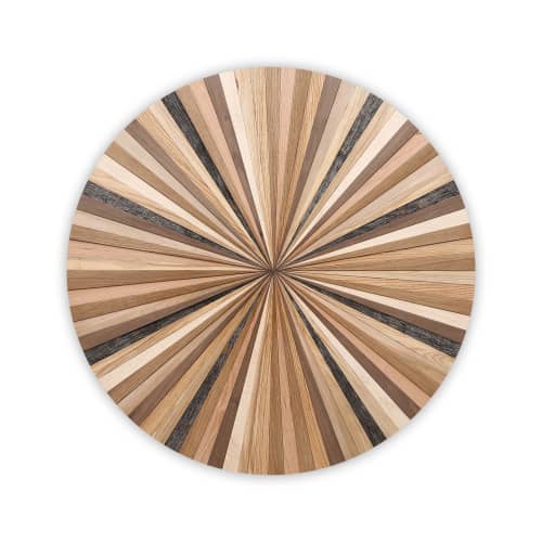Round wood wall art Natural3 by Craig Wescover Wall Hangings