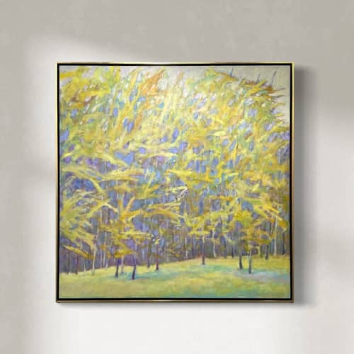 Yellow Winds II | Oil And Acrylic Painting in Paintings by Sorelle Gallery. Item made of canvas