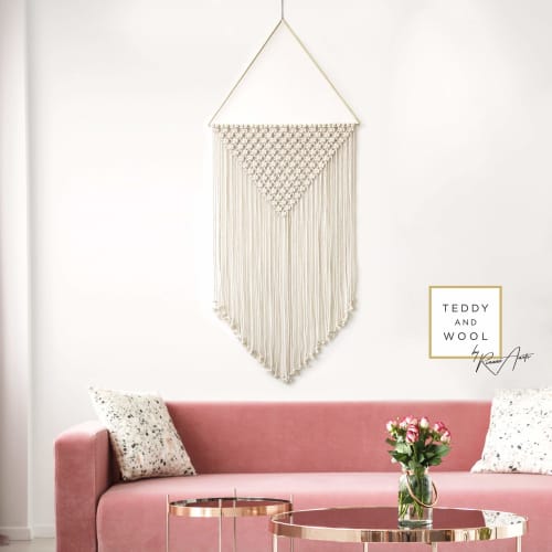 Wall hanging - ALET | Macrame Wall Hanging in Wall Hangings by Rianne Aarts. Item composed of cotton and brass
