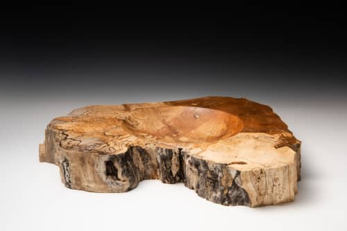 Big Leaf Maple Bowl/Centerpiece | Decorative Bowl in Decorative Objects by Louis Wallach Designs. Item made of maple wood compatible with contemporary and rustic style