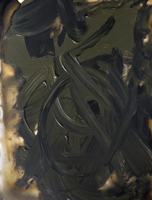 Abstract Mini 05 | Oil And Acrylic Painting in Paintings by Double Kick | Sara Kraus. Item made of synthetic compatible with minimalism and contemporary style