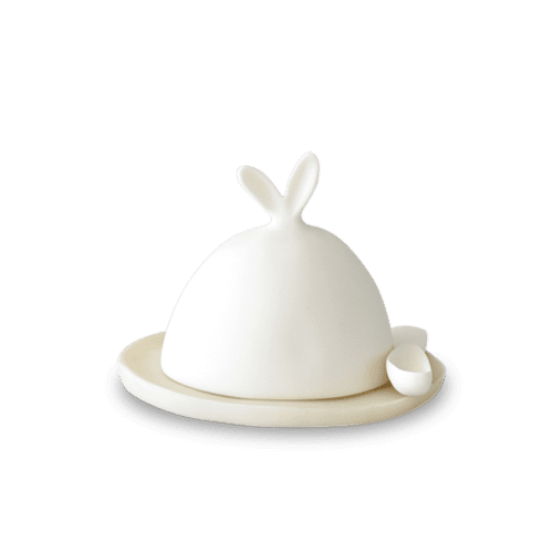 Lapin Butter Dish With Spreader | Holder in Tableware by Tina Frey. Item composed of synthetic