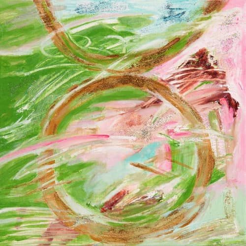 Taurus | Oil And Acrylic Painting in Paintings by Eugenie Diserio. Item composed of canvas in mid century modern or contemporary style