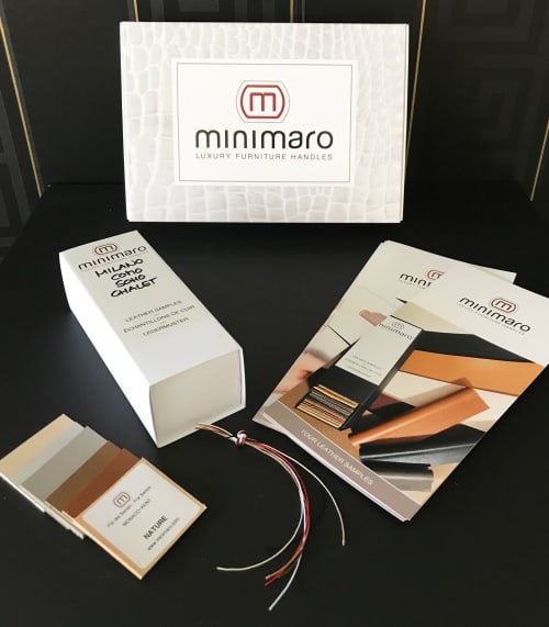 Leather Sample Sets for minimaro handles | Knob in Hardware by minimaro - luxury furniture handles. Item composed of leather