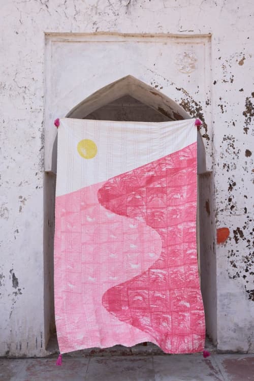 Mana Kantha Throw | Linens & Bedding by CQC LA. Item made of cotton