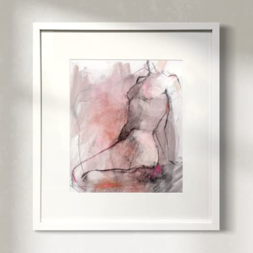 Shades of Pink | Drawings by Sorelle Gallery. Item made of paper