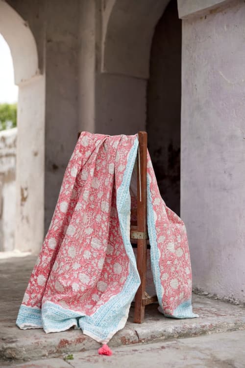 Mana Kantha Throw | Linens & Bedding by CQC LA. Item made of cotton