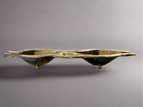 Flow Gold Platter | Serveware by PlusObject