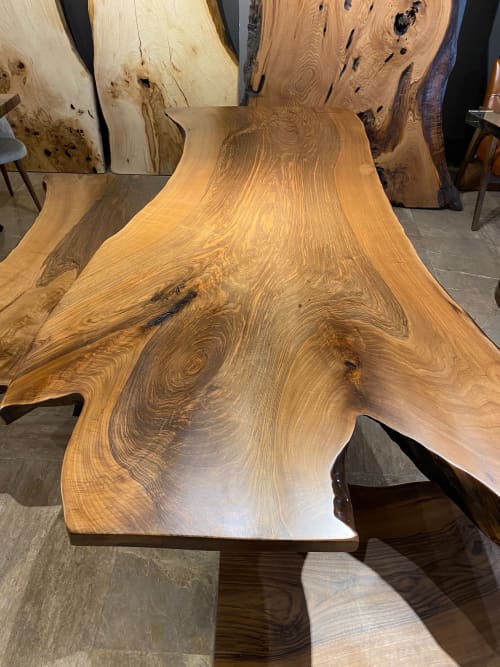 live edge wood slab table