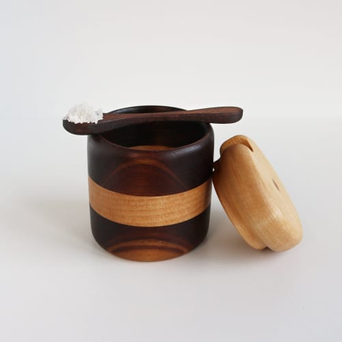 Hand of salt – cherry/walnut | Vessels & Containers by Slice of wood / Tranche de bois