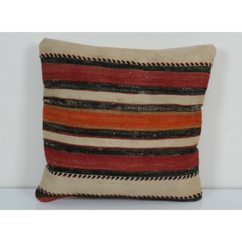 16" x 16" Kilim Cushion Cover | Sham in Linens & Bedding by Vintage Pillows Store. Item made of cotton