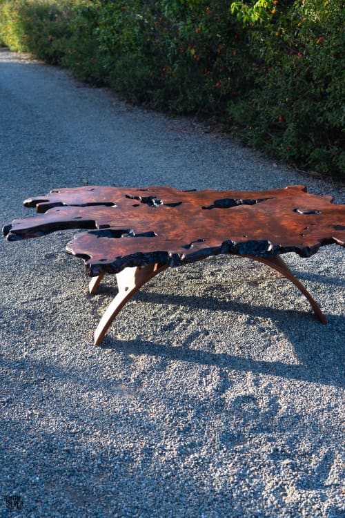 Cantilever Redwood Burl | Coffee Table in Tables by Simon Silver Designs