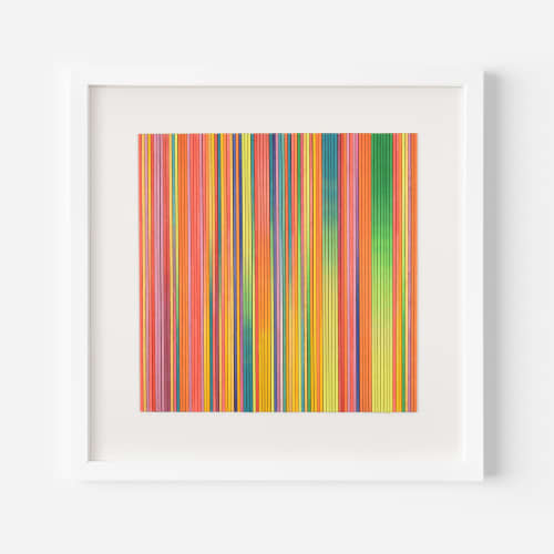 Irregular Narrow Stripe Colour Study Painting | Paintings by Amelia Coward