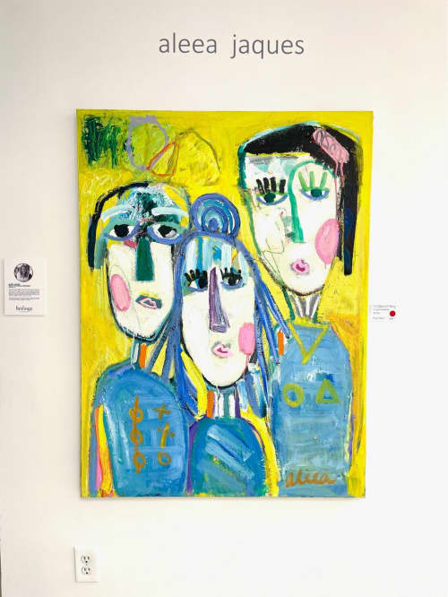 DysFUNctional Family | Sold | Commissions available | Oil And Acrylic Painting in Paintings by Aleea Jaques | Fine Art. Item made of canvas