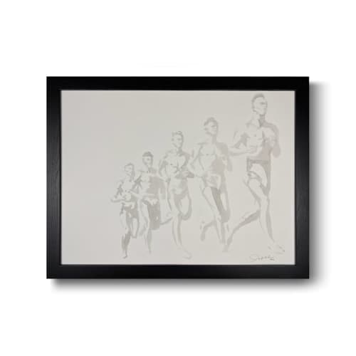 Morning Jog | Watercolor Painting in Paintings by John Velo Studio