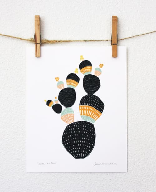 Wee Cactus Print | Prints by Leah Duncan. Item made of paper works with mid century modern & contemporary style