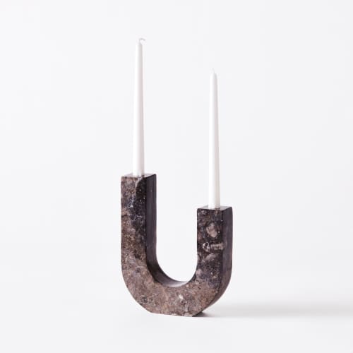 Arco Candle Holder Grey | Work by District Loom