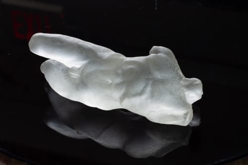 Male Torso Sculpture - Clear Resin | Sculptures by dellsculpture