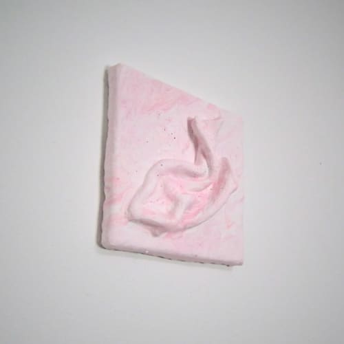 Comfort Zone Mini #03 — Strukturbild Rosa mit Marmoroptik | Wall Sculpture in Wall Hangings by Reyku