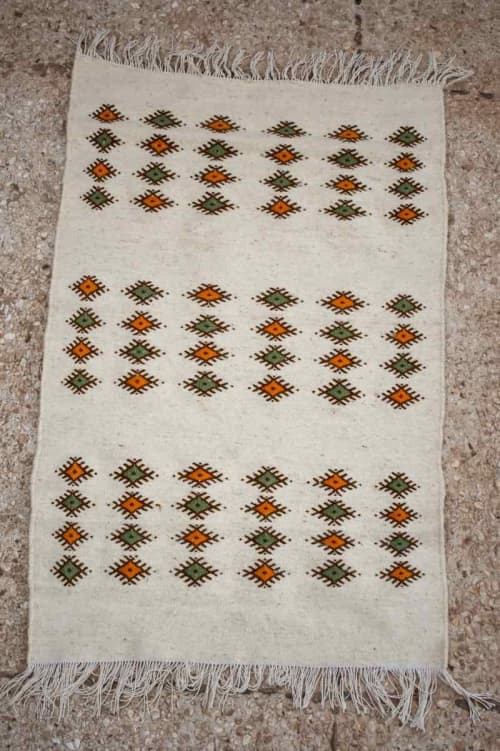 Lunja Flat-Weave Rug | Small Rug in Rugs by Folks & Tales. Item made of cotton with fiber