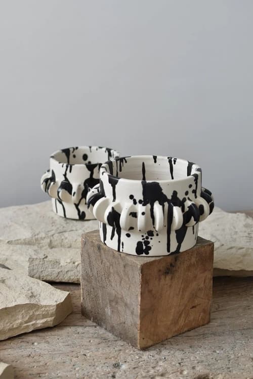 Rock Handmade Ceramic Planter | Vases & Vessels by OWO Ceramics. Item made of ceramic