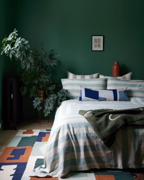 Abstract Throw - Hunter Green | Linens & Bedding by MINNA