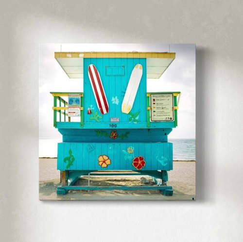 Miami Lifeguard Stand - 100 | Photography by Sorelle Gallery. Item composed of aluminum & synthetic