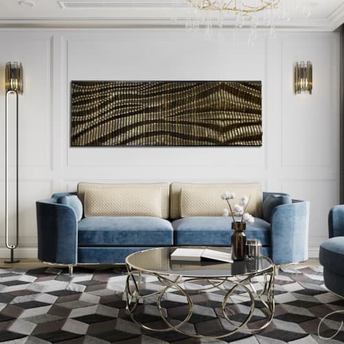 "DEBRIS" Parametric Wood Wall Art Decor / 100% Solid Wood | Wall Sculpture in Wall Hangings by ArtMillWork Design