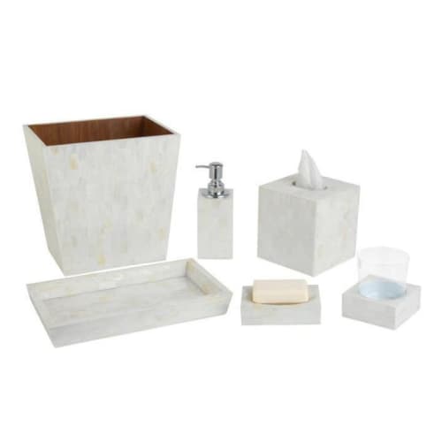 ERMINE (Bath Collection) | Toiletry in Storage by Oggetti Designs. Item made of cement