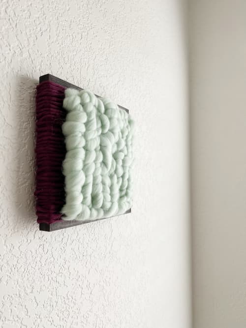 Woven Tile- Fluff Series no. 11 | Wall Sculpture in Wall Hangings by Mpwovenn Fiber Art by Mindy Pantuso