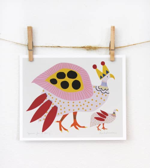 Queen for a Day Print | Prints by Leah Duncan. Item made of paper works with mid century modern & contemporary style