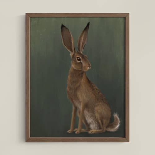 The Hare - Green Edition | Prints by The Ugly Cat Studio