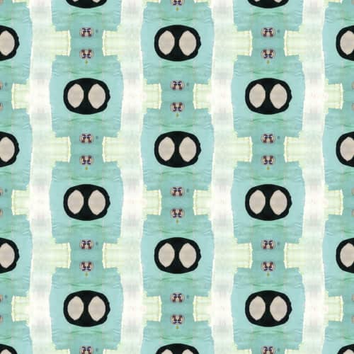 Heliodor, Aqua | Fabric in Linens & Bedding by Philomela Textiles & Wallpaper. Item composed of linen