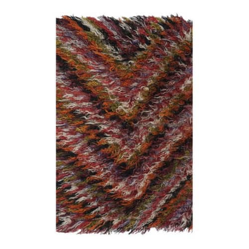 Vintage Tulu Shag Style Rug - Designer Carpet 4'2'' X 6'2'' | Area Rug in Rugs by Vintage Pillows Store