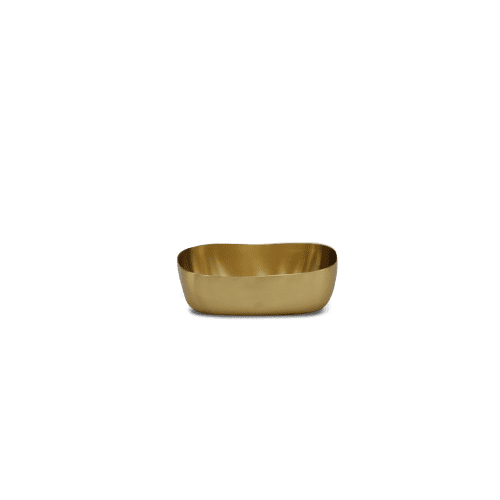 Cuadrado Soap Dish In Brushed Brass | Toiletry in Storage by Tina Frey. Item made of brass