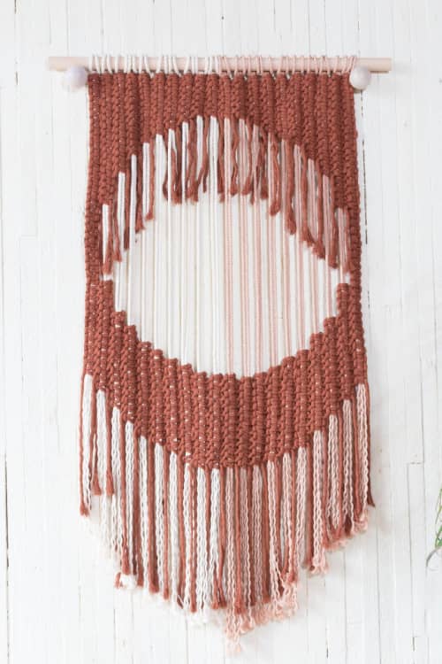 Lunar Intentions Wall Hanging - Sample | Macrame Wall Hanging in Wall Hangings by Modern Macramé by Emily Katz. Item made of cotton