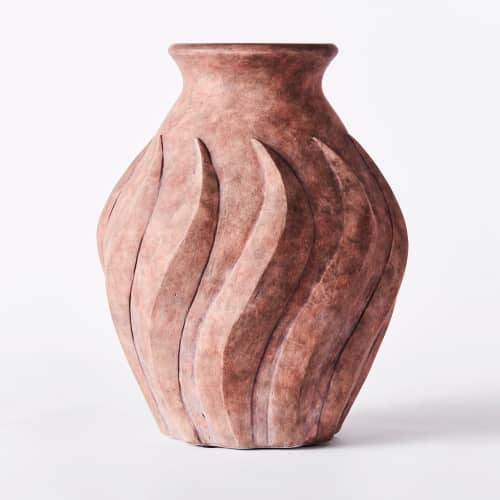 Swirl Vase Brown Large | Work by District Loom