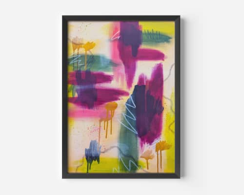 In the Middle of Becoming 18x24in – Contemporary Abstract Painting | Oil And Acrylic Painting in Paintings by Abby May