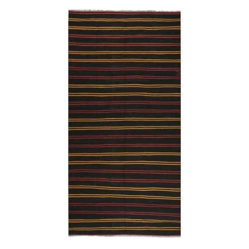 Nomadic Natural Goat Hair Kilim, Vintage Turkish Flat Weave | Area Rug in Rugs by Vintage Pillows Store. Item composed of wool